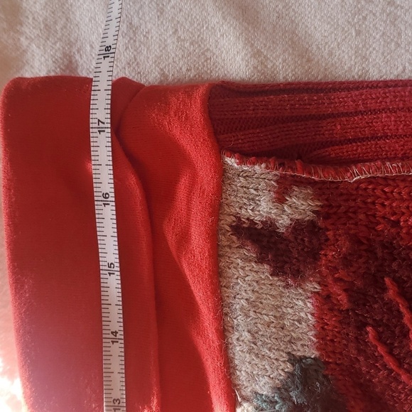 Upcycled Holiday Waist 35" Sz. M-L Skirt - Picture 5 of 6